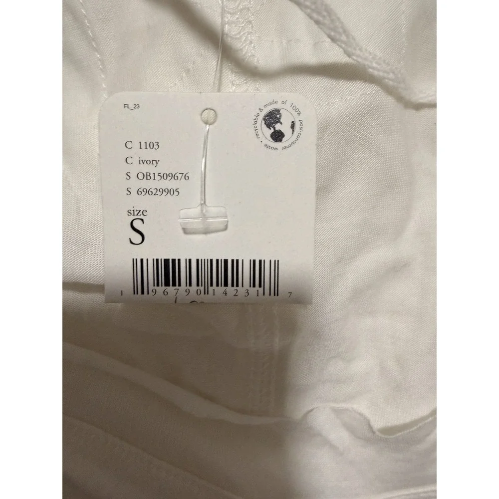 Free People We the Free Fresh & Clean Long Sleeve Top Ivory‎ Women's Size Small